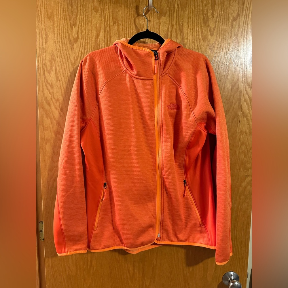 NWOT North Face Orange Zip Fleece XL
